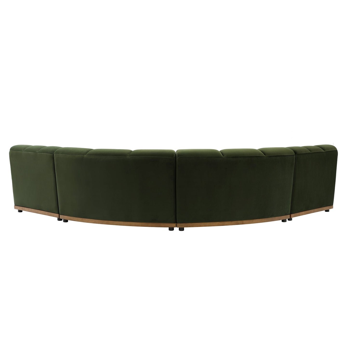 Granvia Moss Green Velvet Modular Sofa, 4-Seater Large Corner Sofa