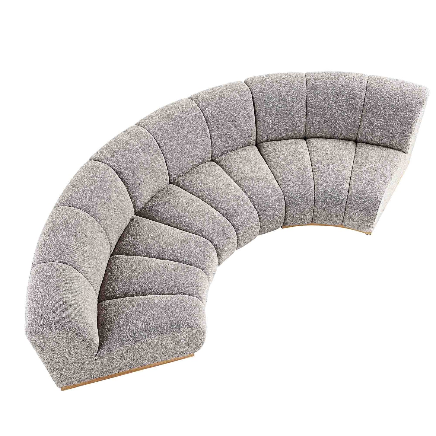 Granvia Taupe Boucle Modular Sofa, 3-Seater Curved Sofa