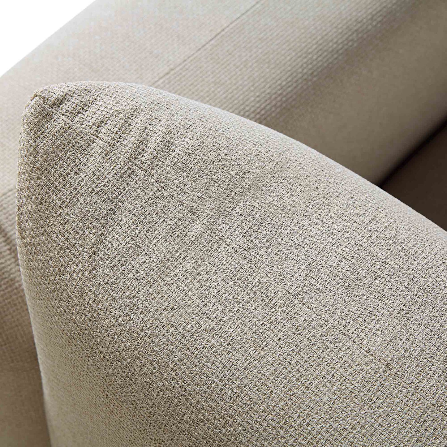 Gianni Armchair, Beige Woven Fabric