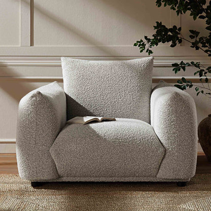 Gianni Armchair, Mist Grey Boucle