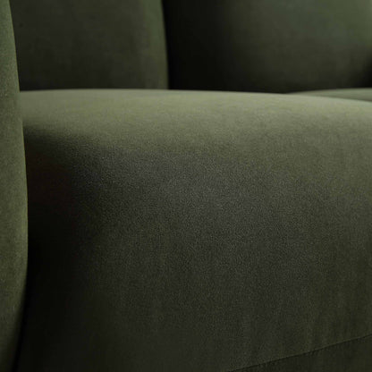 Gianni Two Seater Sofa, Moss Green Velvet