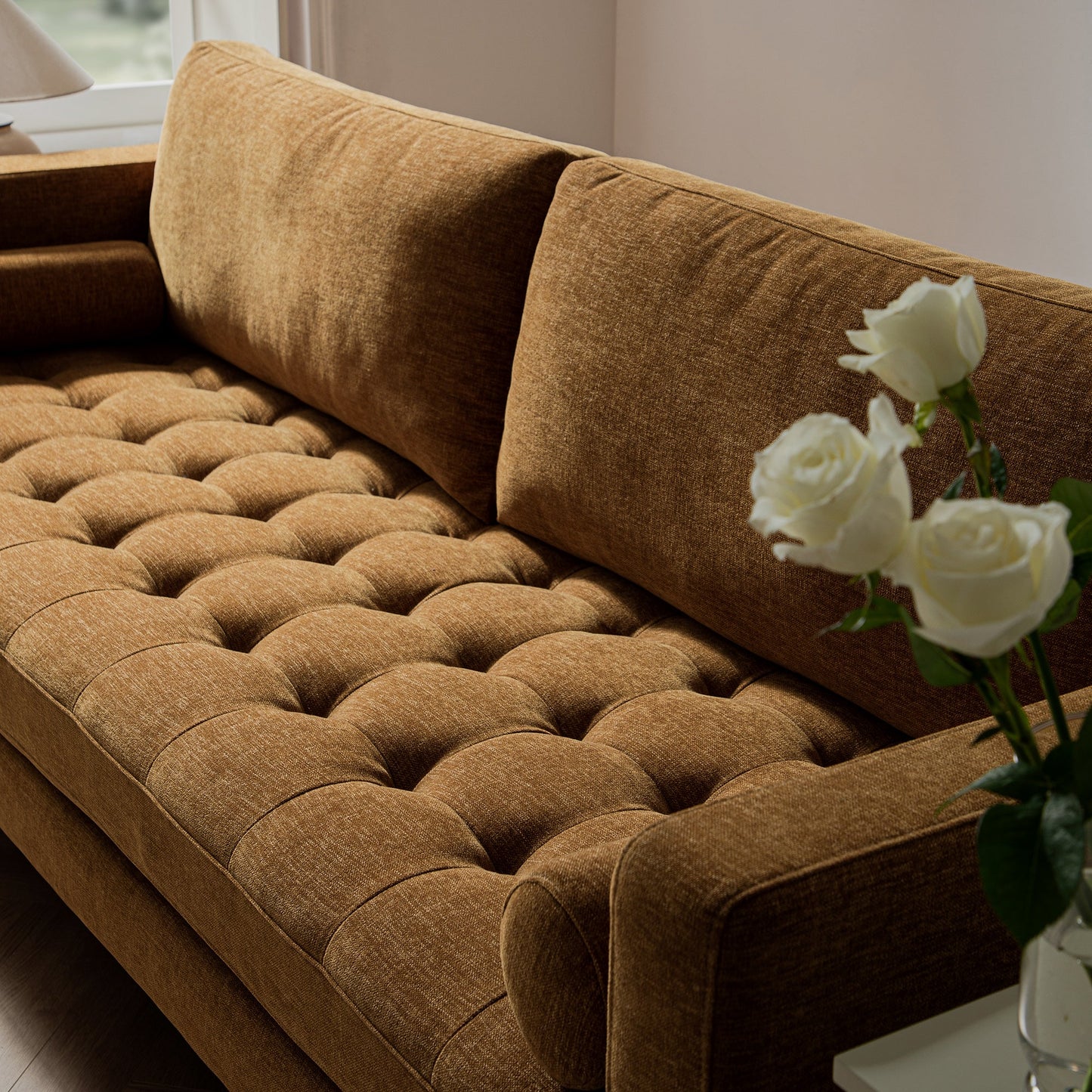 Henrietta Large 3-Seater Sofa, Spiced Honey Chenille