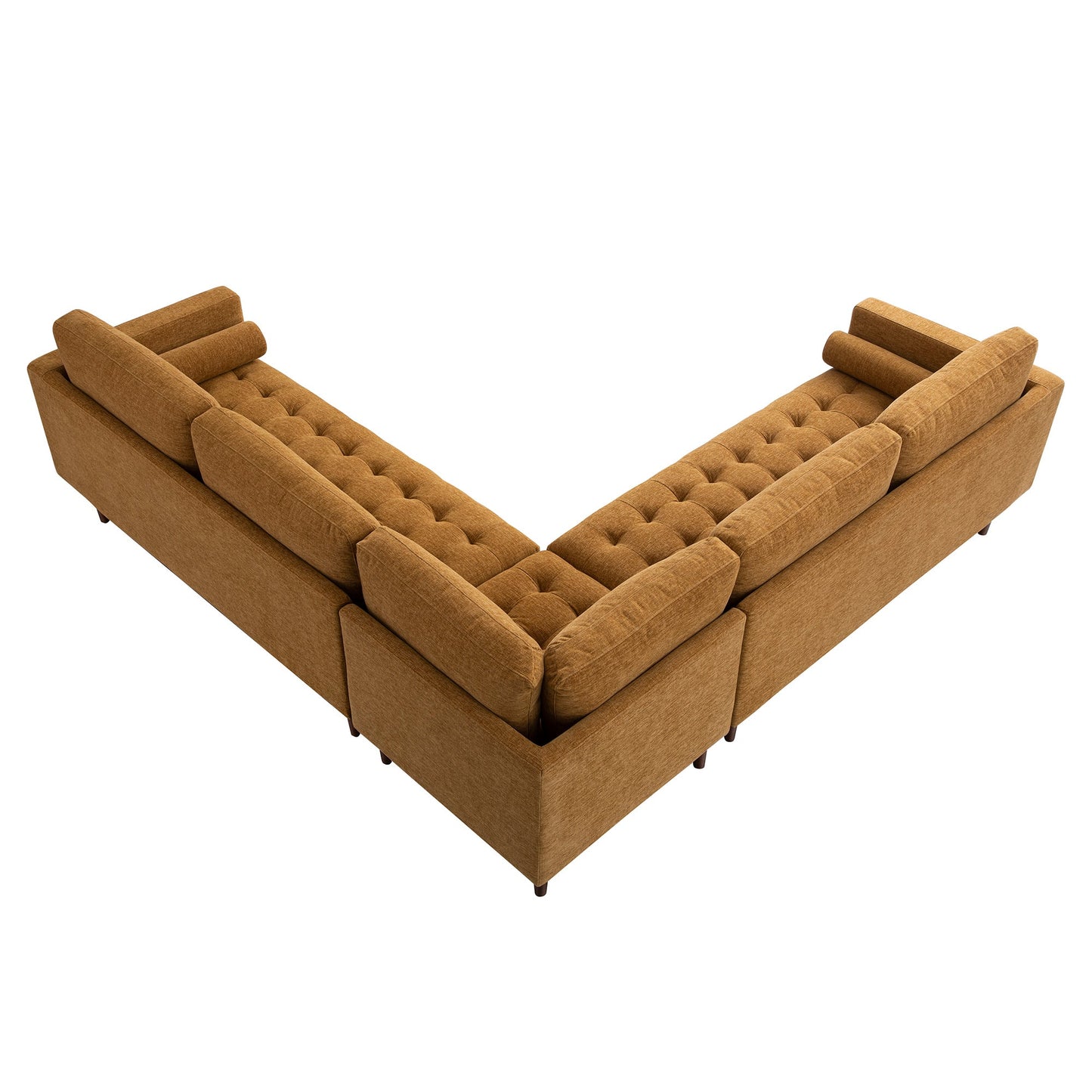 Henrietta 5+Seater Corner Sofa, Spiced Honey Chenille