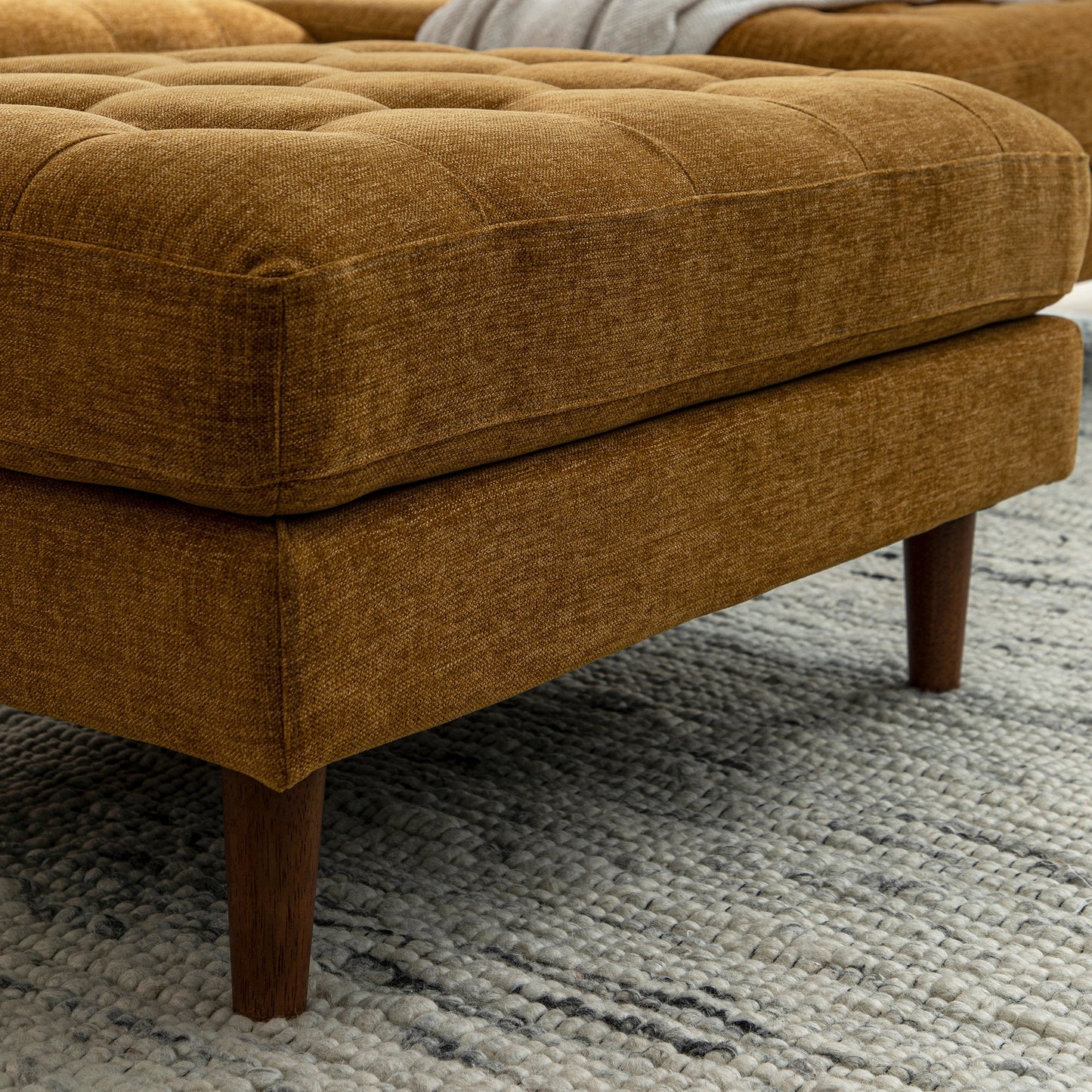 Henrietta Ottoman, Spiced Honey Chenille