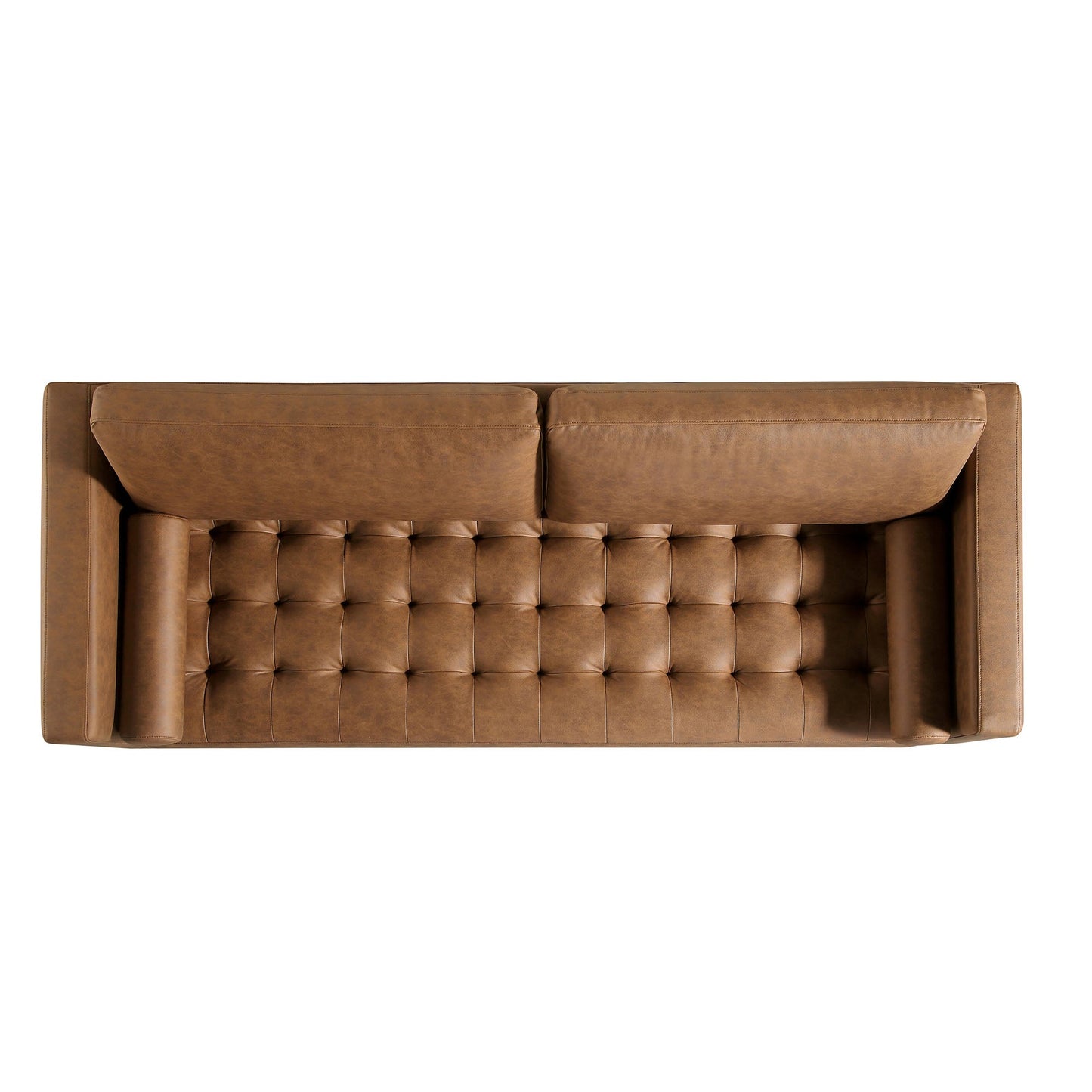 Henrietta Large 3-Seater Sofa, Tan Faux Suede