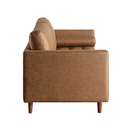 Henrietta Large 3-Seater Sofa, Tan Faux Suede