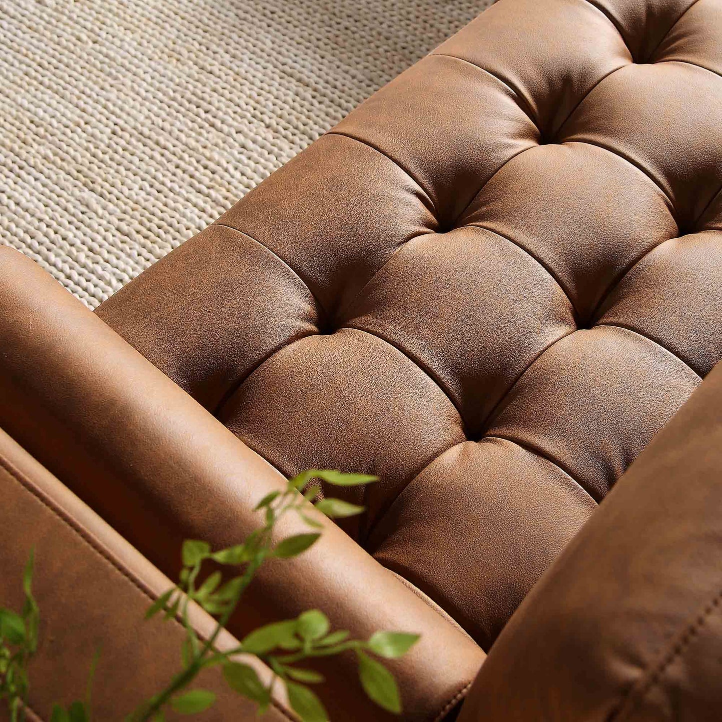 Henrietta Tan Faux Suede Grand 4-Seater Chaise End Sofa, Left Hand Facing