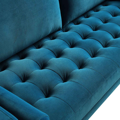 Henrietta Large 3-Seater Sofa, Teal Velvet