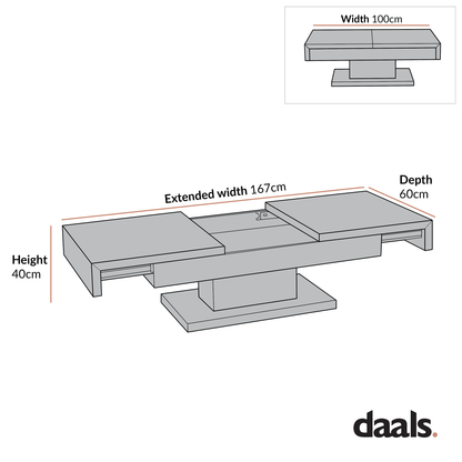 Blythe Two Block Sliding Storage Coffee Table