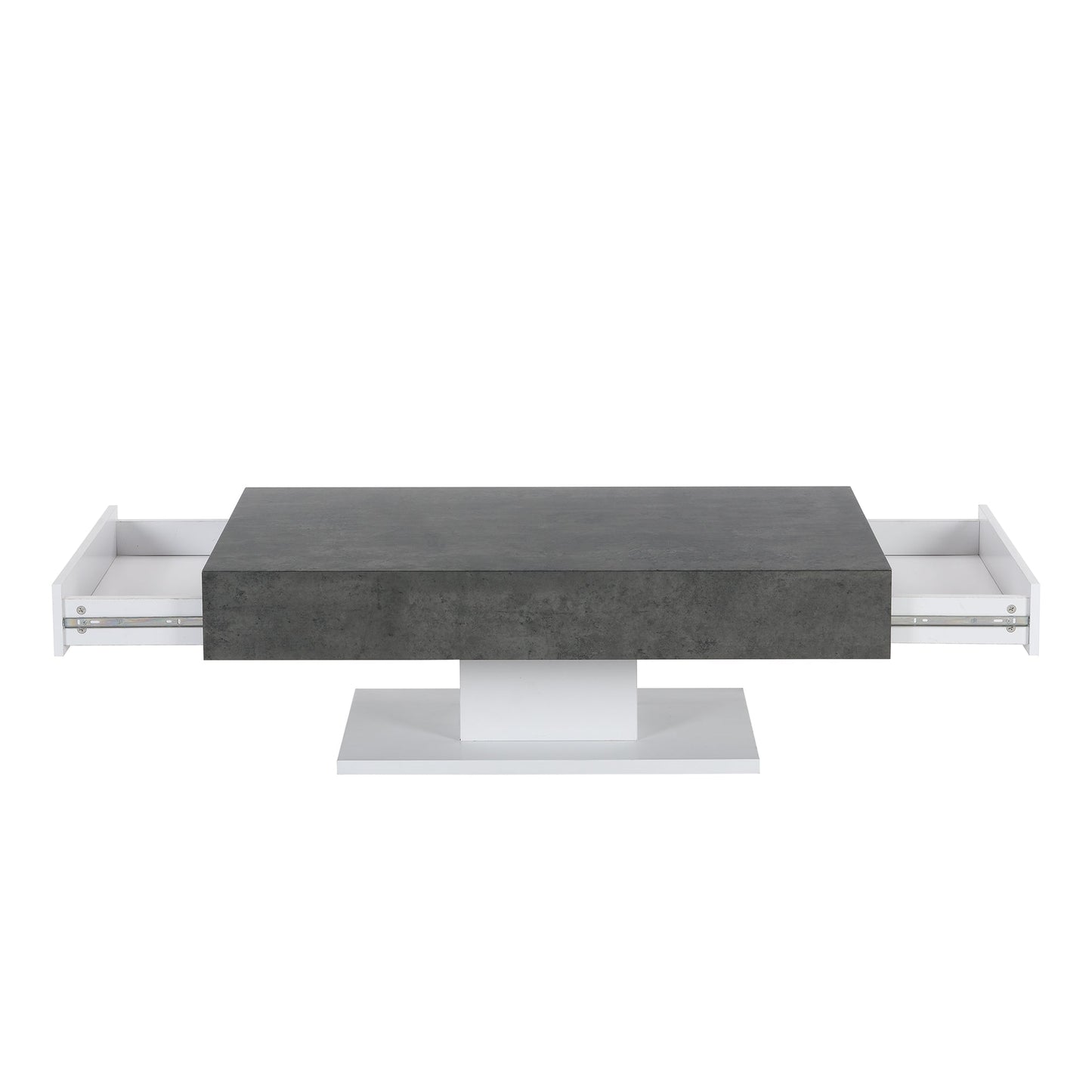 Goswell Concrete Effect Coffee Table with Double Drawers