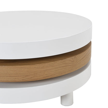 Gomboc 3 Tier High Gloss Rotating Coffee Table