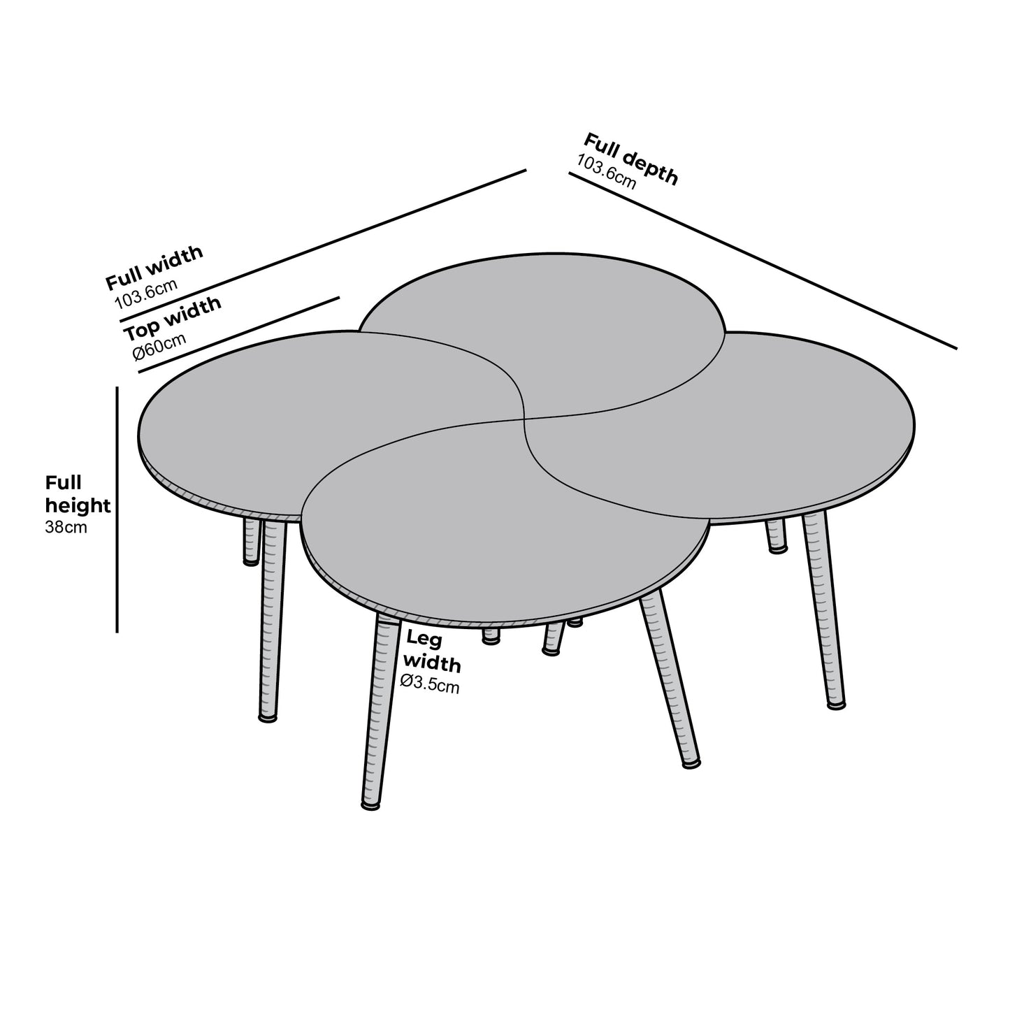 Monza 4-in-1 Walnut Effect Coffee Table