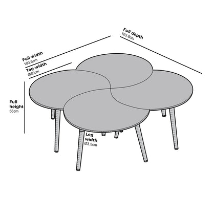 Monza 4-in-1 Walnut Effect Coffee Table