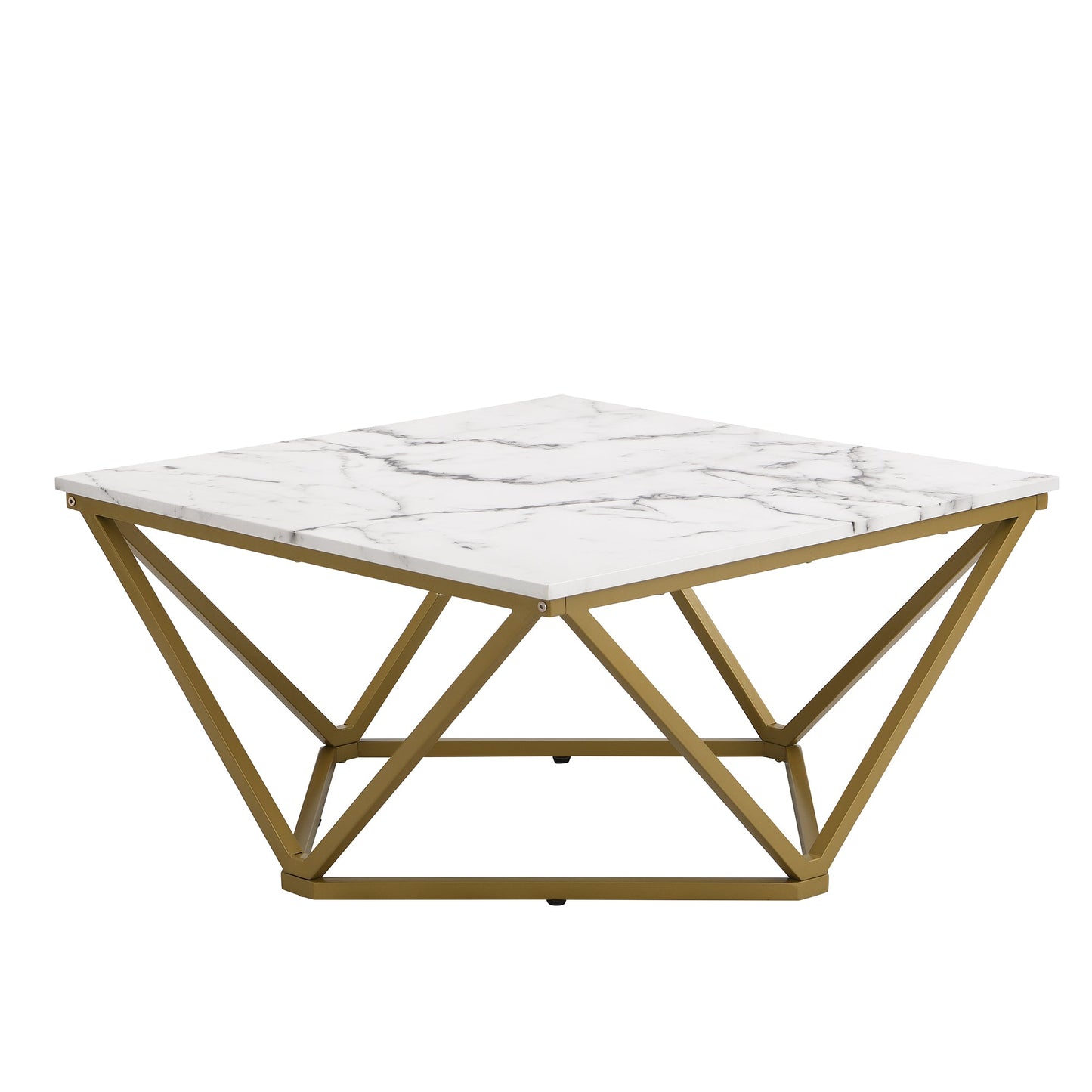 Giulia Marble Effect Square Coffee Table