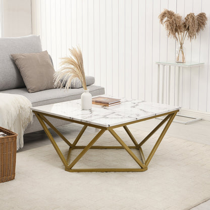 Giulia Marble Effect Square Coffee Table