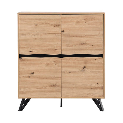 Weston Oak Effect 4 door Cabinet