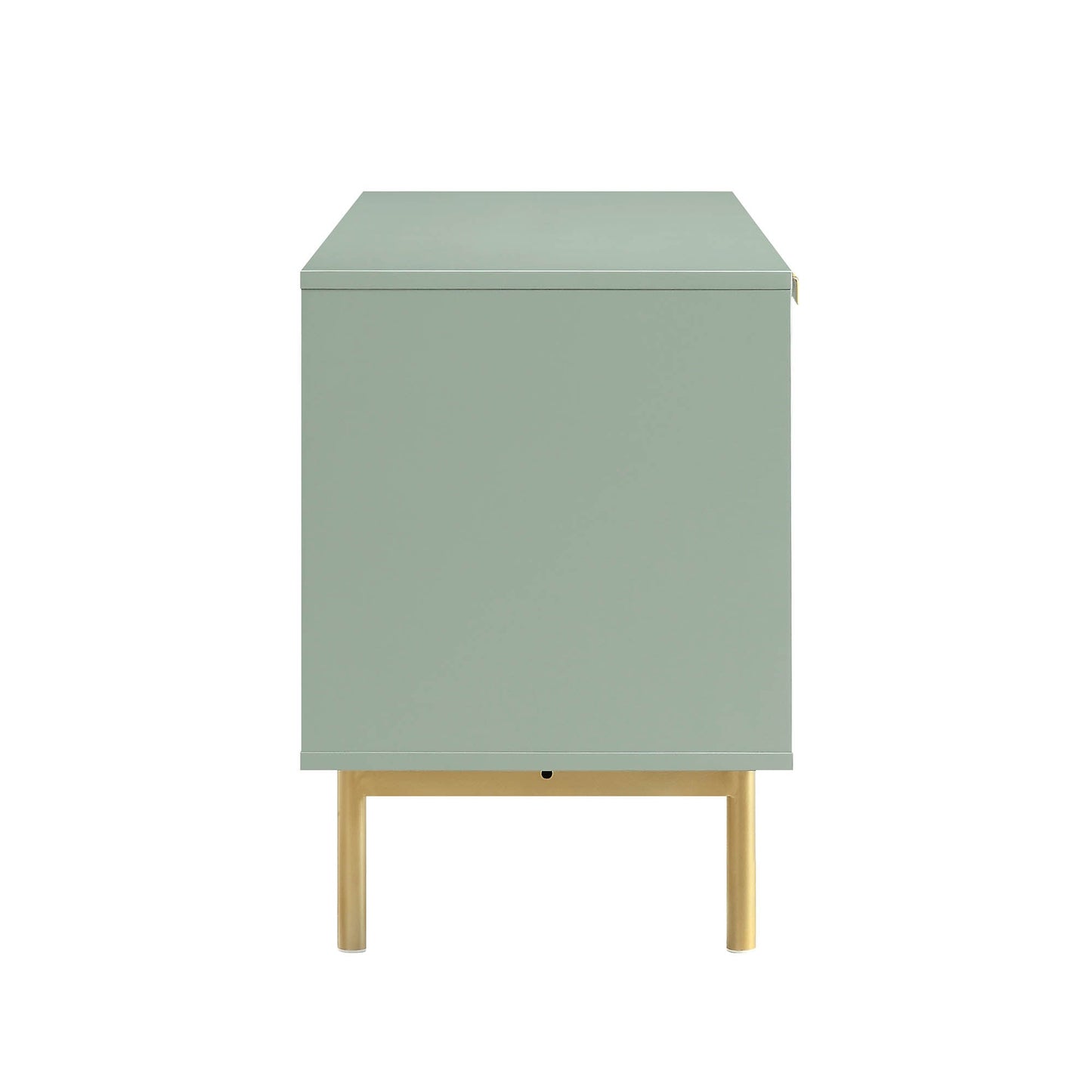 Richmond Ridged 120cm Wide TV Media Unit, Matte Sage Green