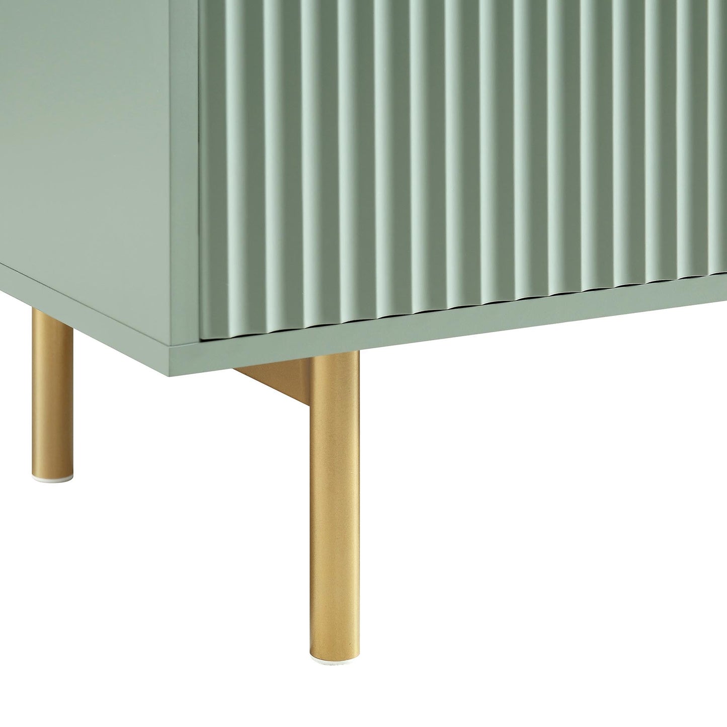 Richmond Ridged 120cm Wide TV Media Unit, Matte Sage Green