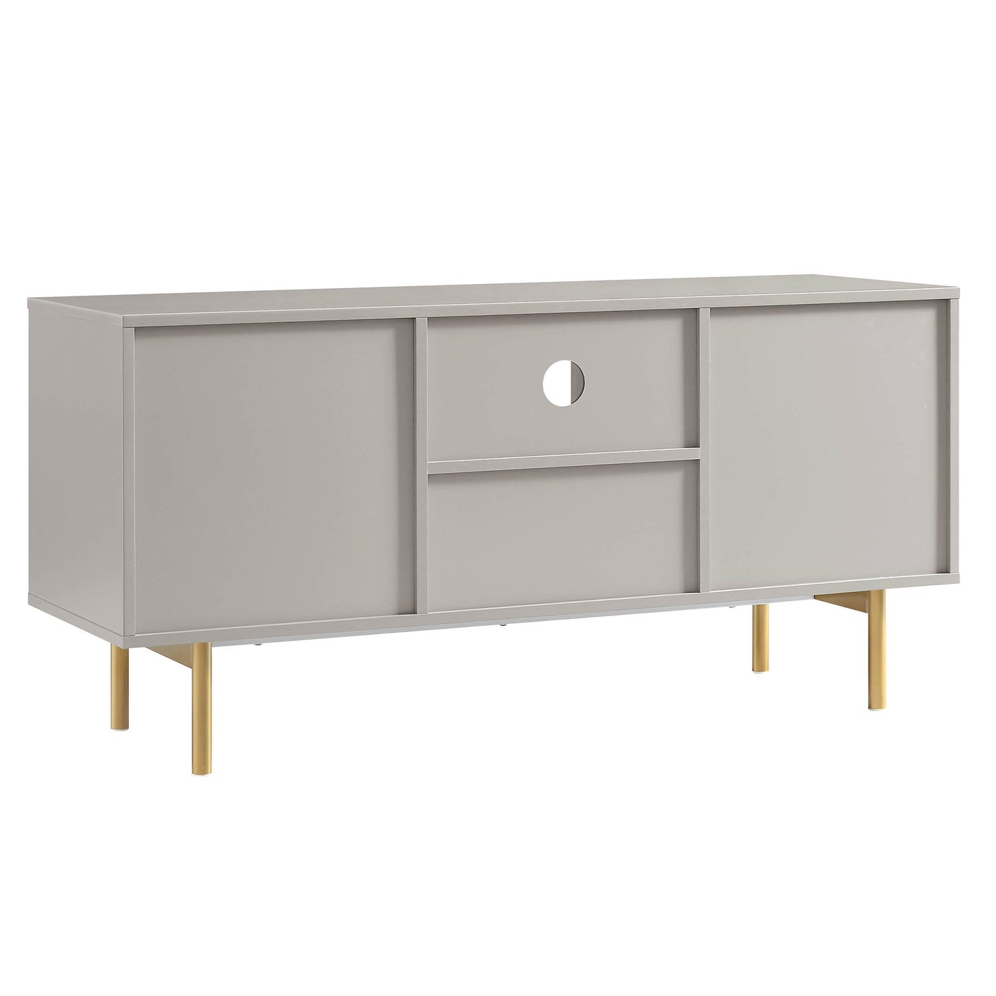 Richmond Ridged 120cm Wide TV Media Unit, Matte Taupe
