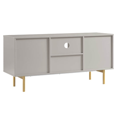 Richmond Ridged 120cm Wide TV Media Unit, Matte Taupe