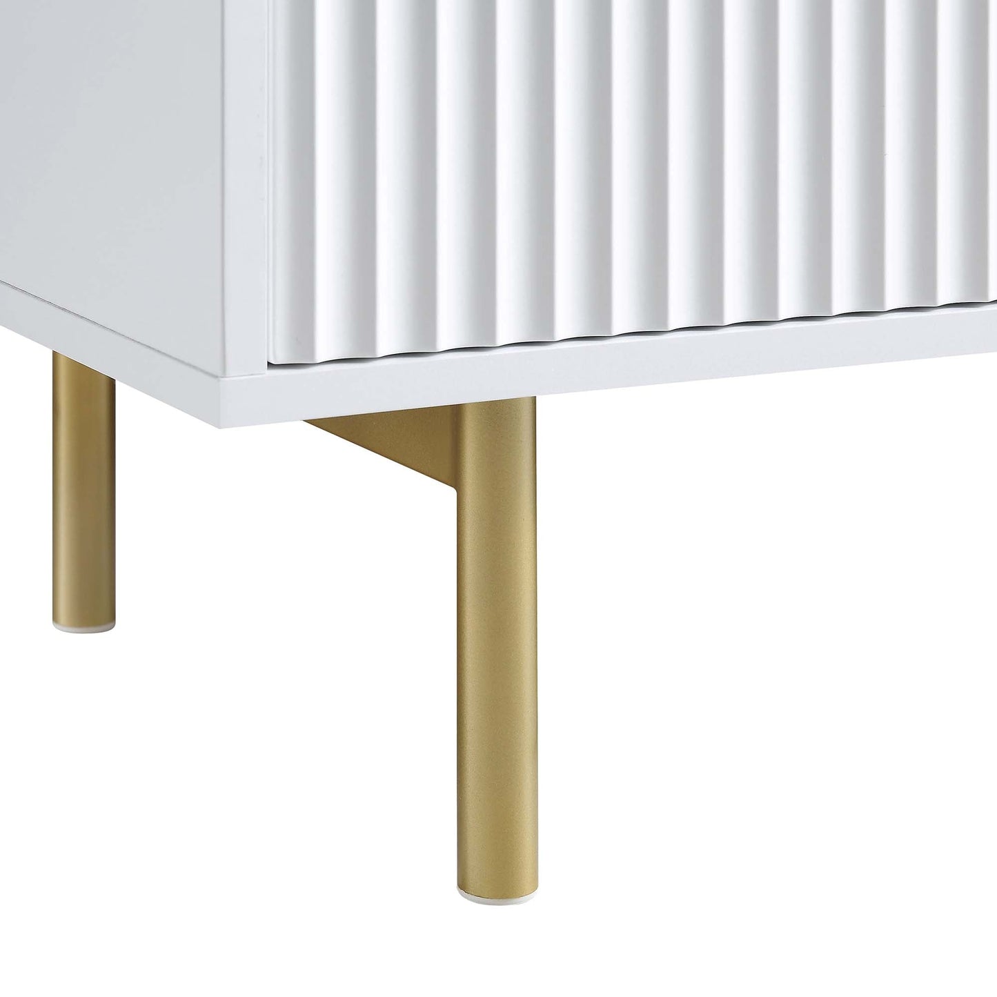 Richmond Ridged 120cm Wide TV Media Unit, Matte White