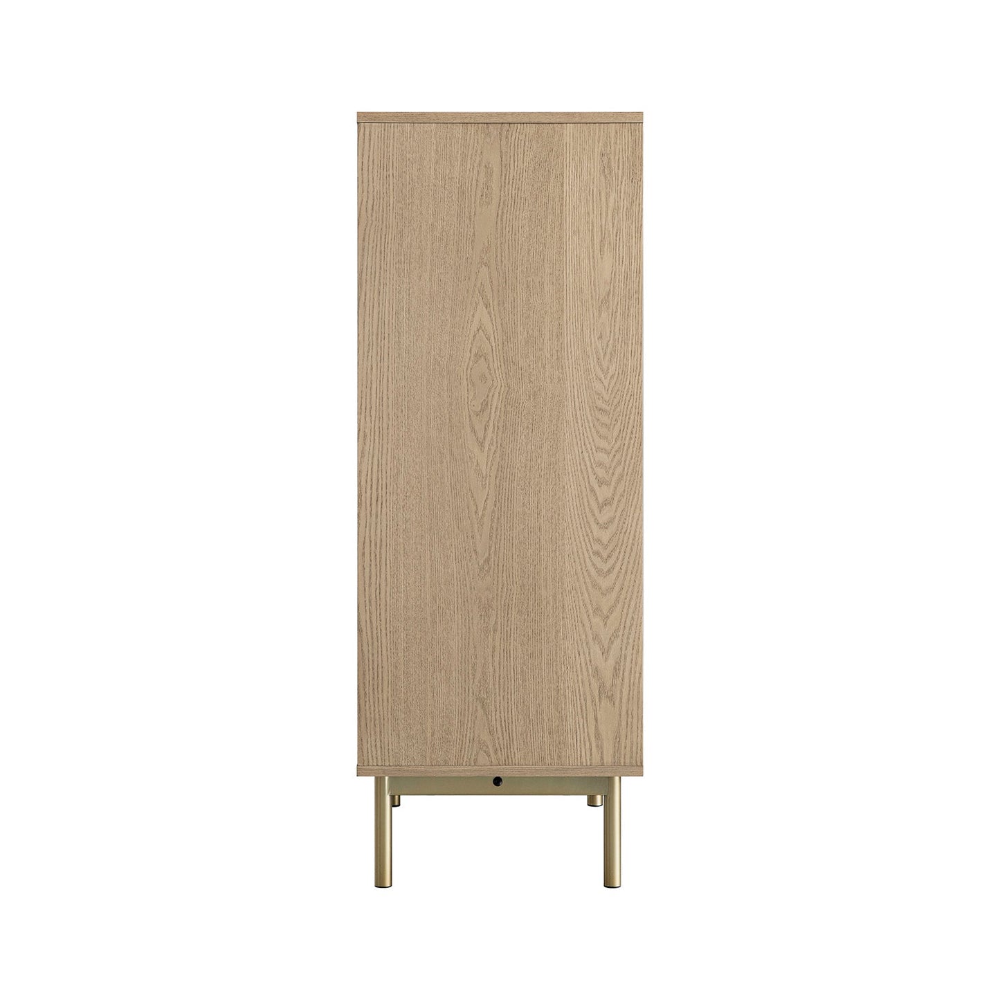 Richmond Ridged Highboard Storage Cabinet, Light Ash