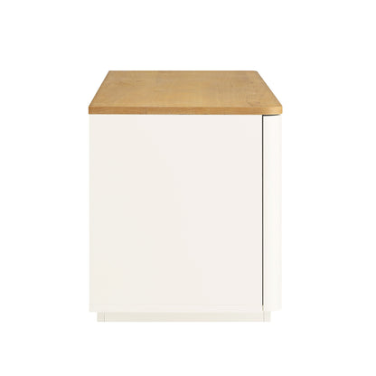 Agnes Curved Edge 150cm Wide TV Unit, White