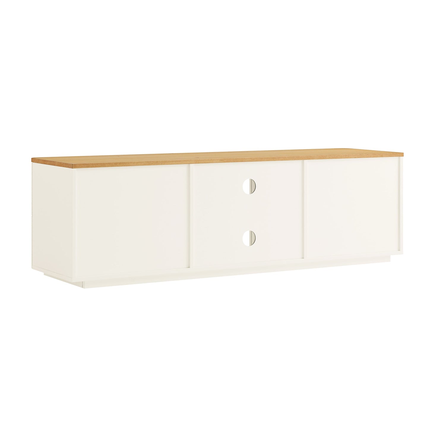 Agnes Curved Edge 150cm Wide TV Unit, White
