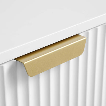 Richmond Ridged Coffee Table with Drawer, Matte White