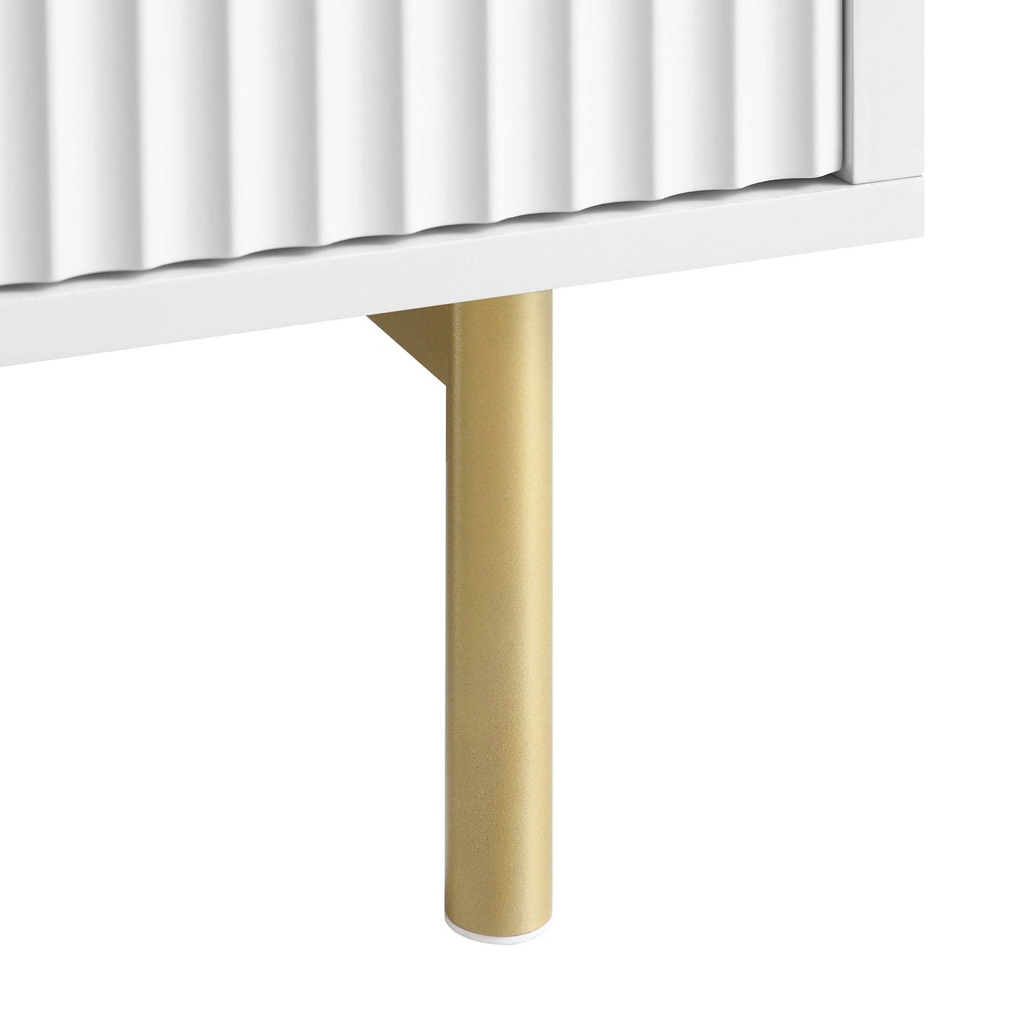 Richmond Ridged Coffee Table with Drawer, Matte White