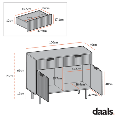 Richmond Ridged 2-Door Cabinet with Drawers, Matte Sage Green
