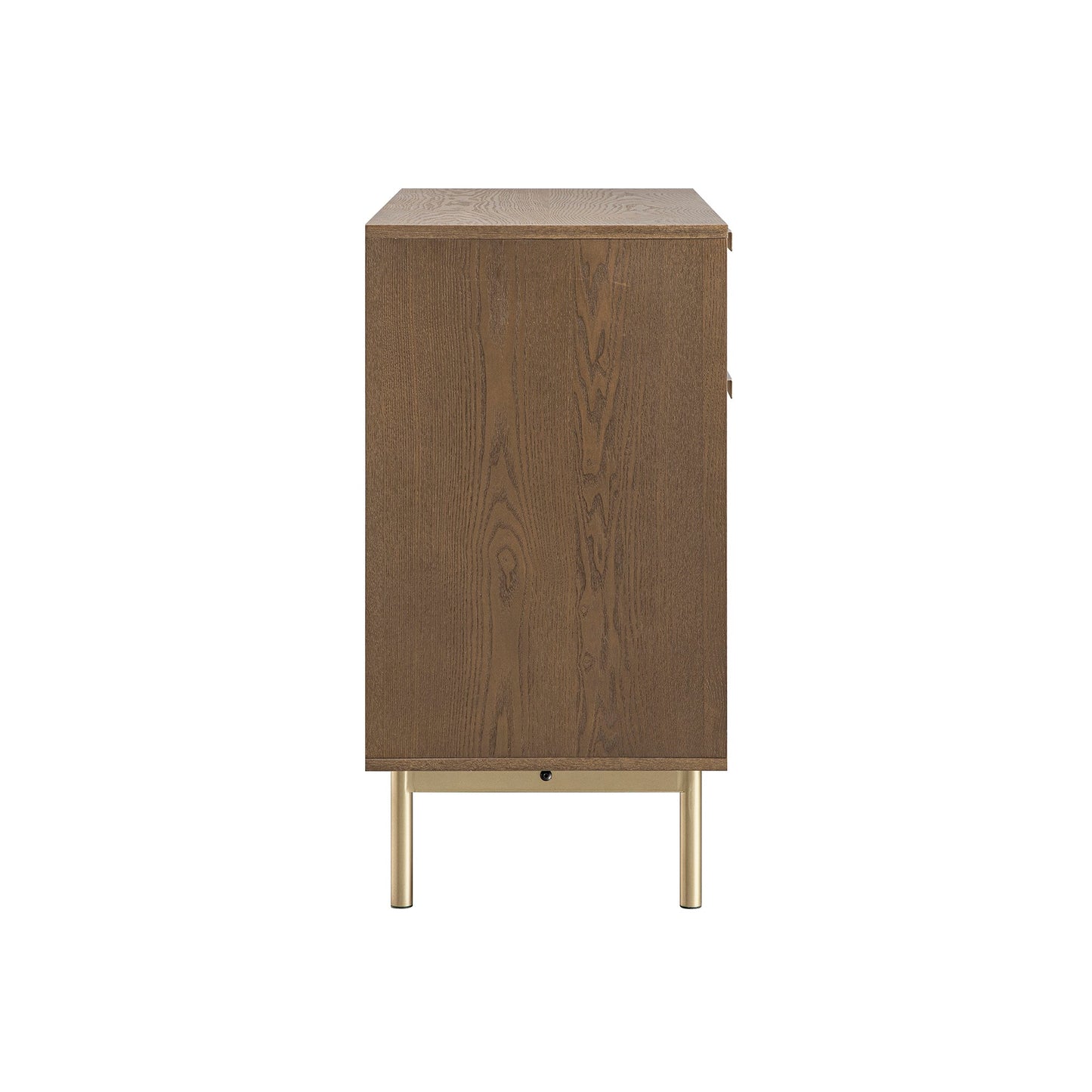 Richmond Ridged 2-Door Cabinet with Drawers, Dark Ash