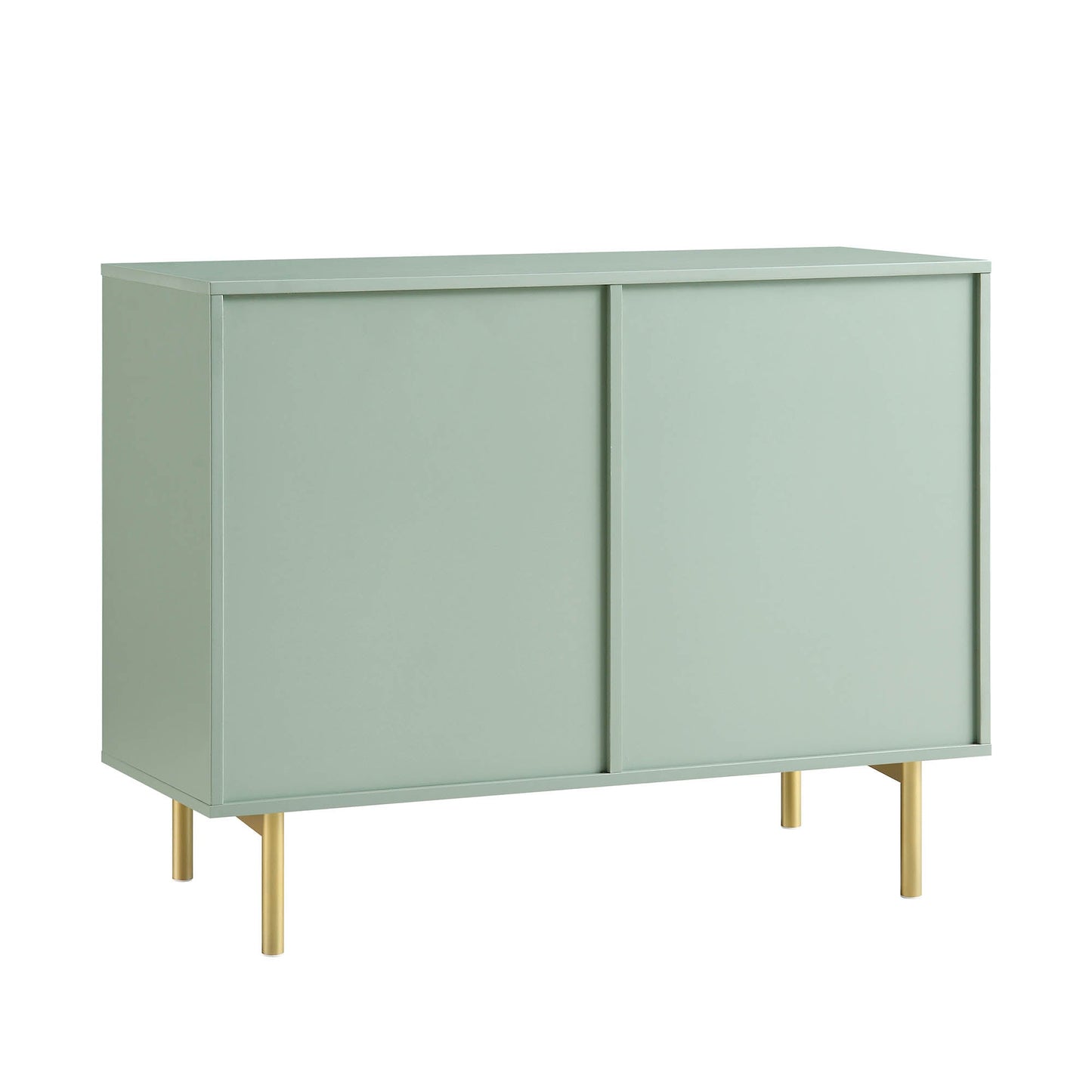 Richmond Ridged 2-Door Cabinet with Drawers, Matte Sage Green