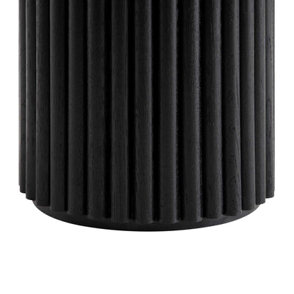 Maru Oak Round Side Table, Black