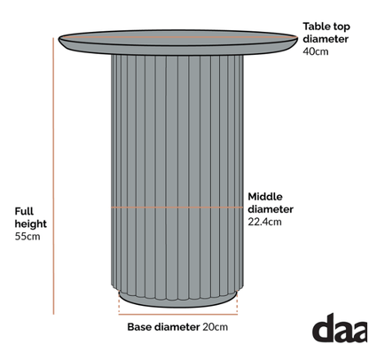 Maru Oak Round Side Table, Sage Green