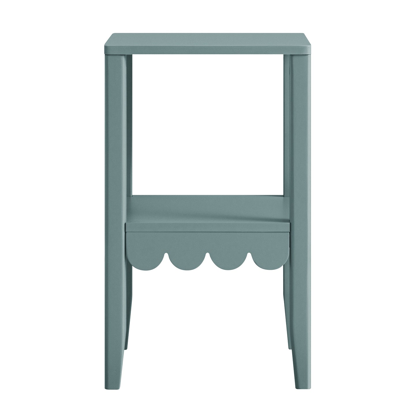 Henley Scalloped Edge Side Table, Blue Spruce