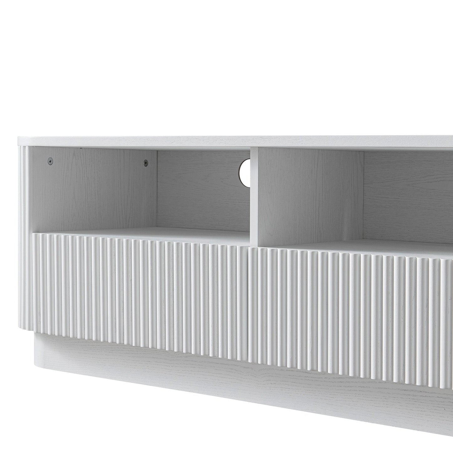 Maru 120cm TV Unit with Drawers, Washed White