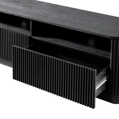 Maru 162cm TV Unit with Drawers, Black