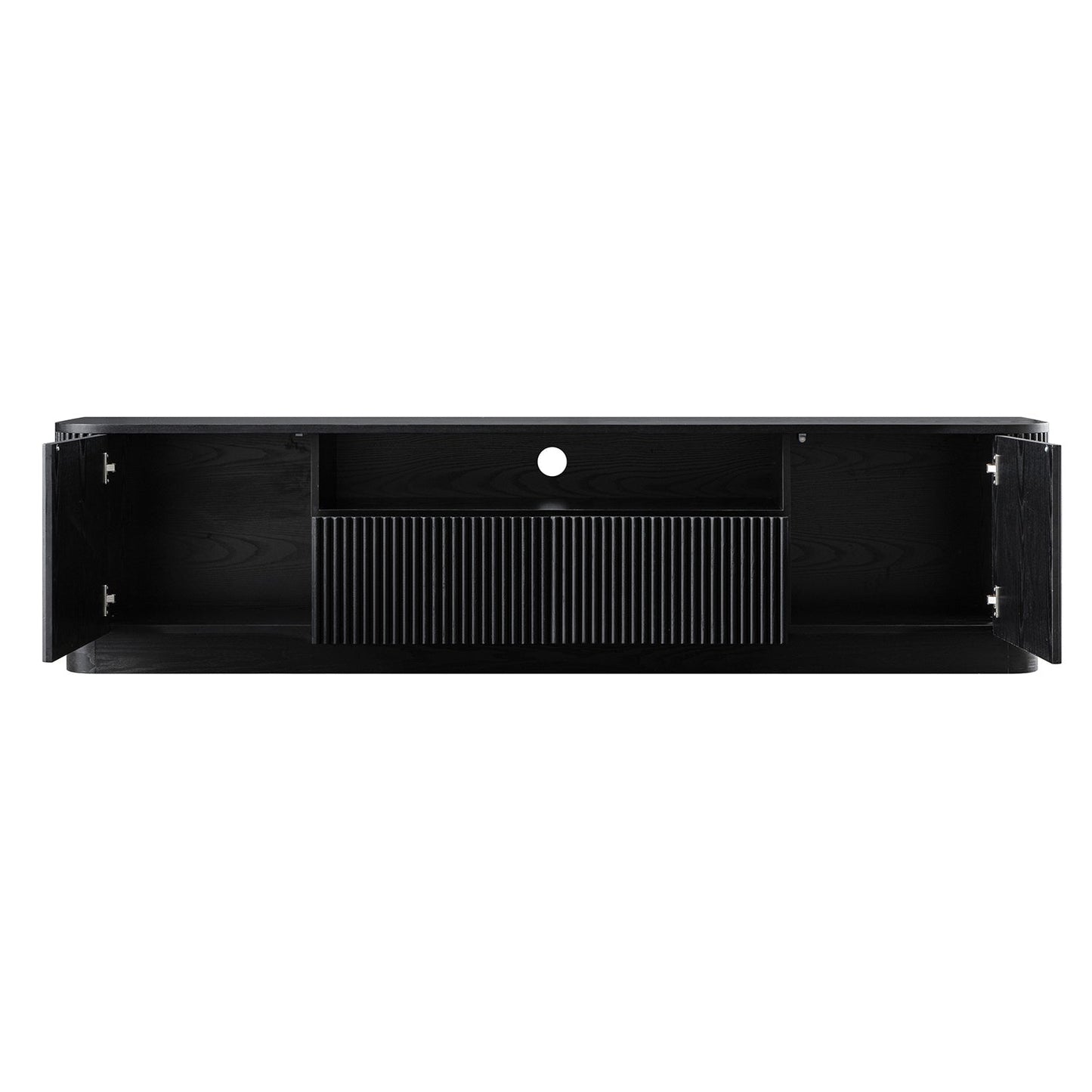 Maru 200cm Wide TV Unit with Drawers, Black