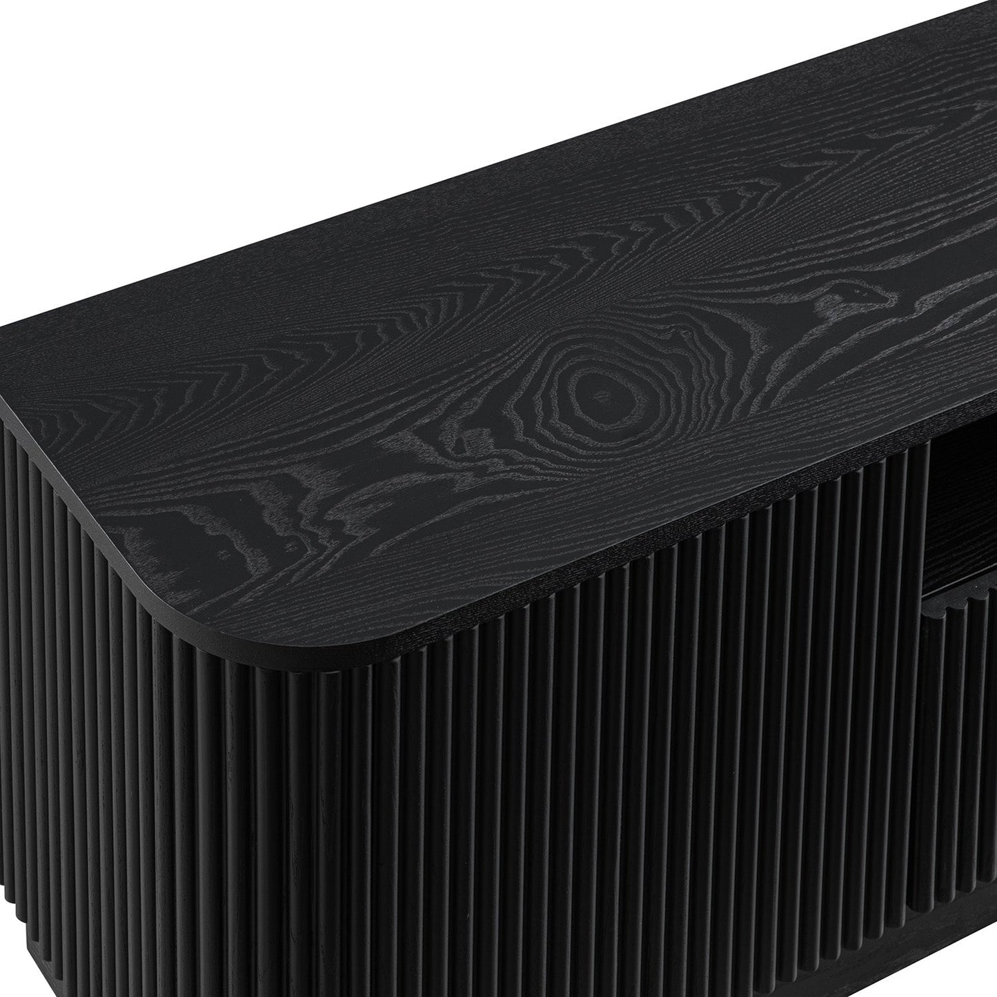 Maru 200cm Wide TV Unit with Drawers, Black