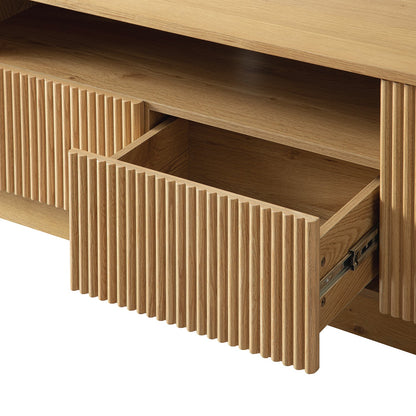Maru 200cm Wide TV Unit with Drawers, Oak