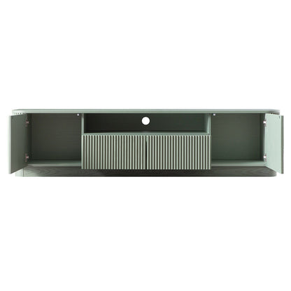 Maru 200cm Wide TV Unit with Drawers, Sage Green