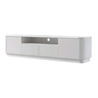 Maru 200cm Wide TV Unit with Drawers, Washed White