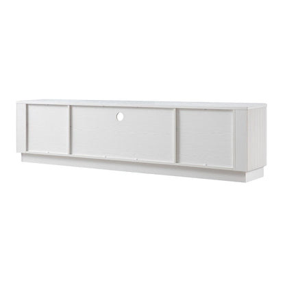 Maru 200cm Wide TV Unit with Drawers, Washed White
