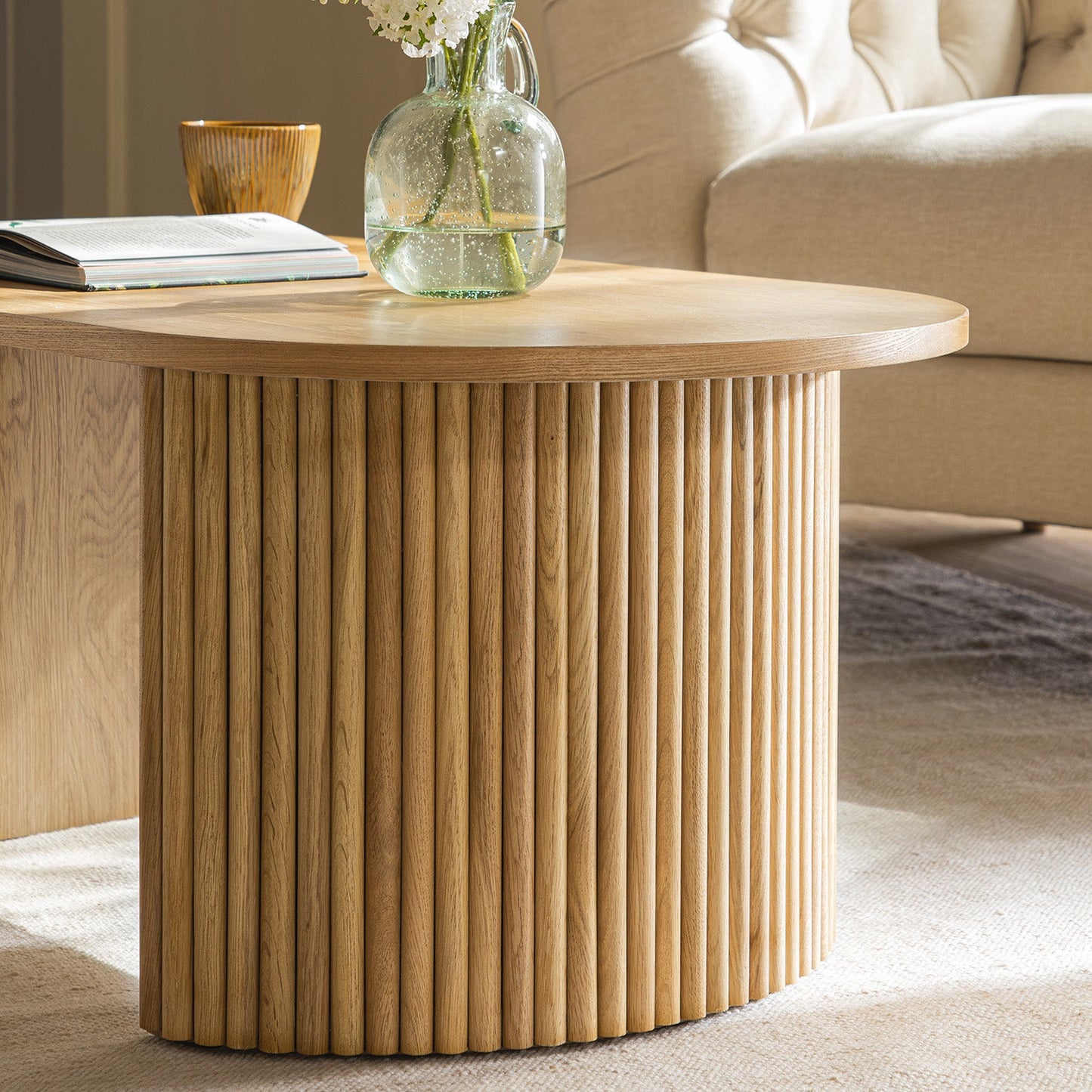 Maru Oval Coffee Table, Oak