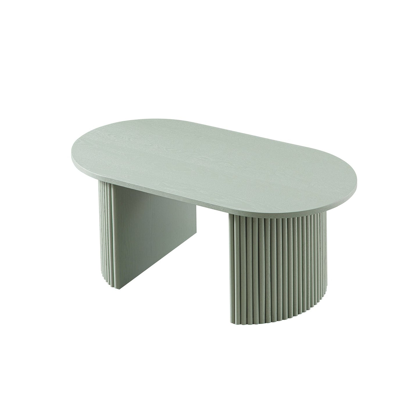 Maru Oval Coffee Table, Sage Green