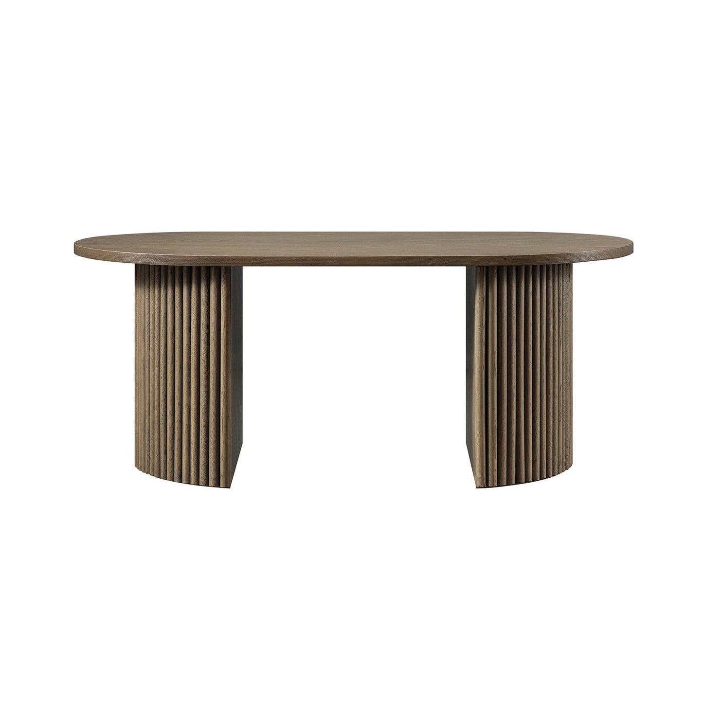 Maru Oval Coffee Table, Silver Oak