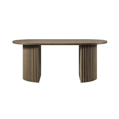 Maru Oval Coffee Table, Silver Oak