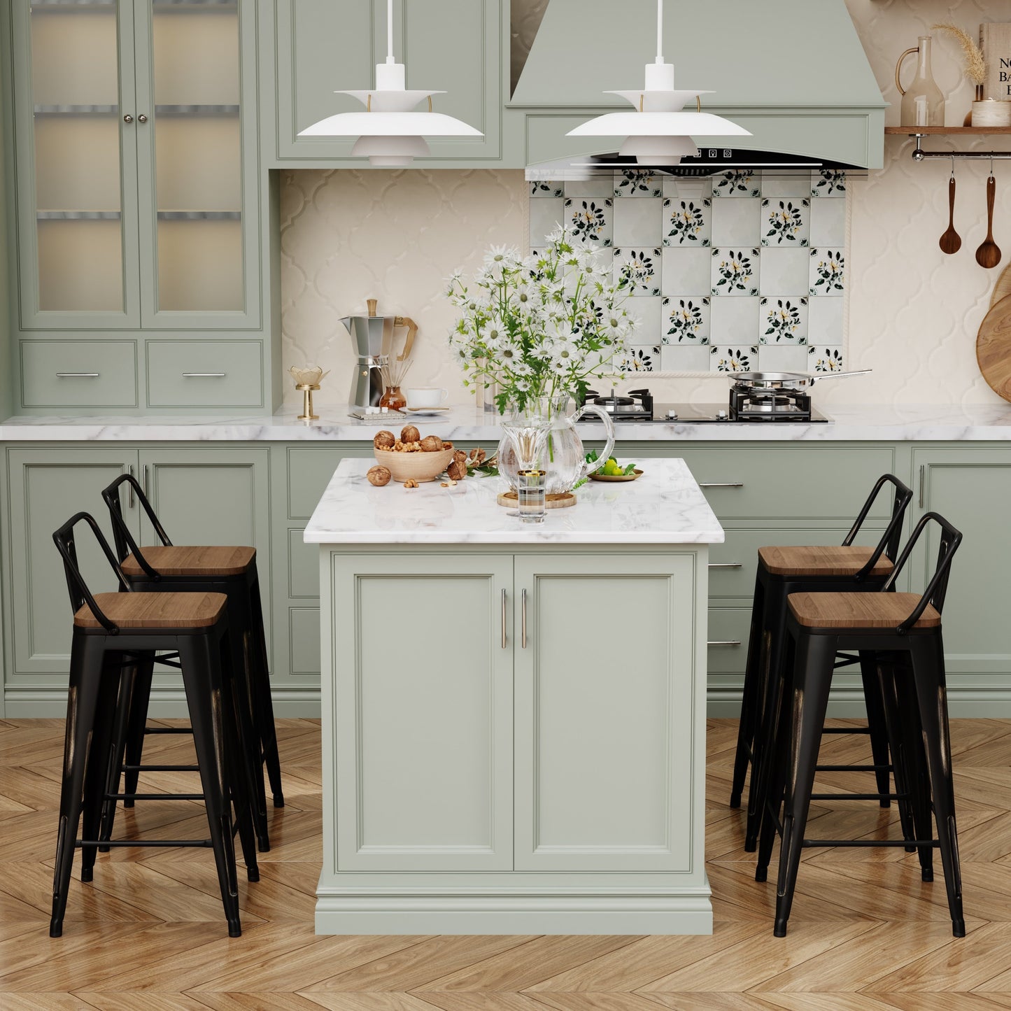 Bar Stools With Back set of 4 Industrial Metal Barstools with Wooden Seats