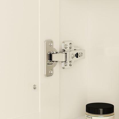 Bathroom Medicine Cabinet LED Mirror Anti-Fog 6000K Wall Cabinet White